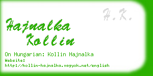 hajnalka kollin business card